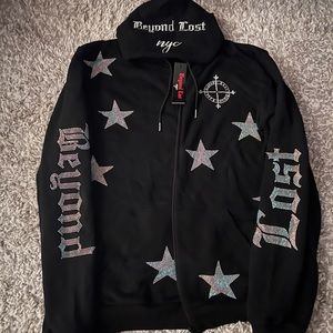 Beyond Lost Black Star Rhineshone Hoodie Second Edition